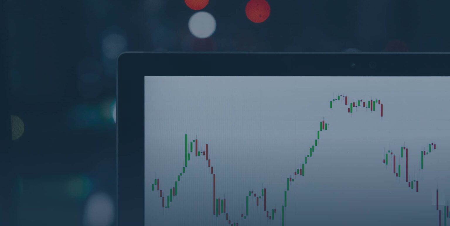 screen with chart